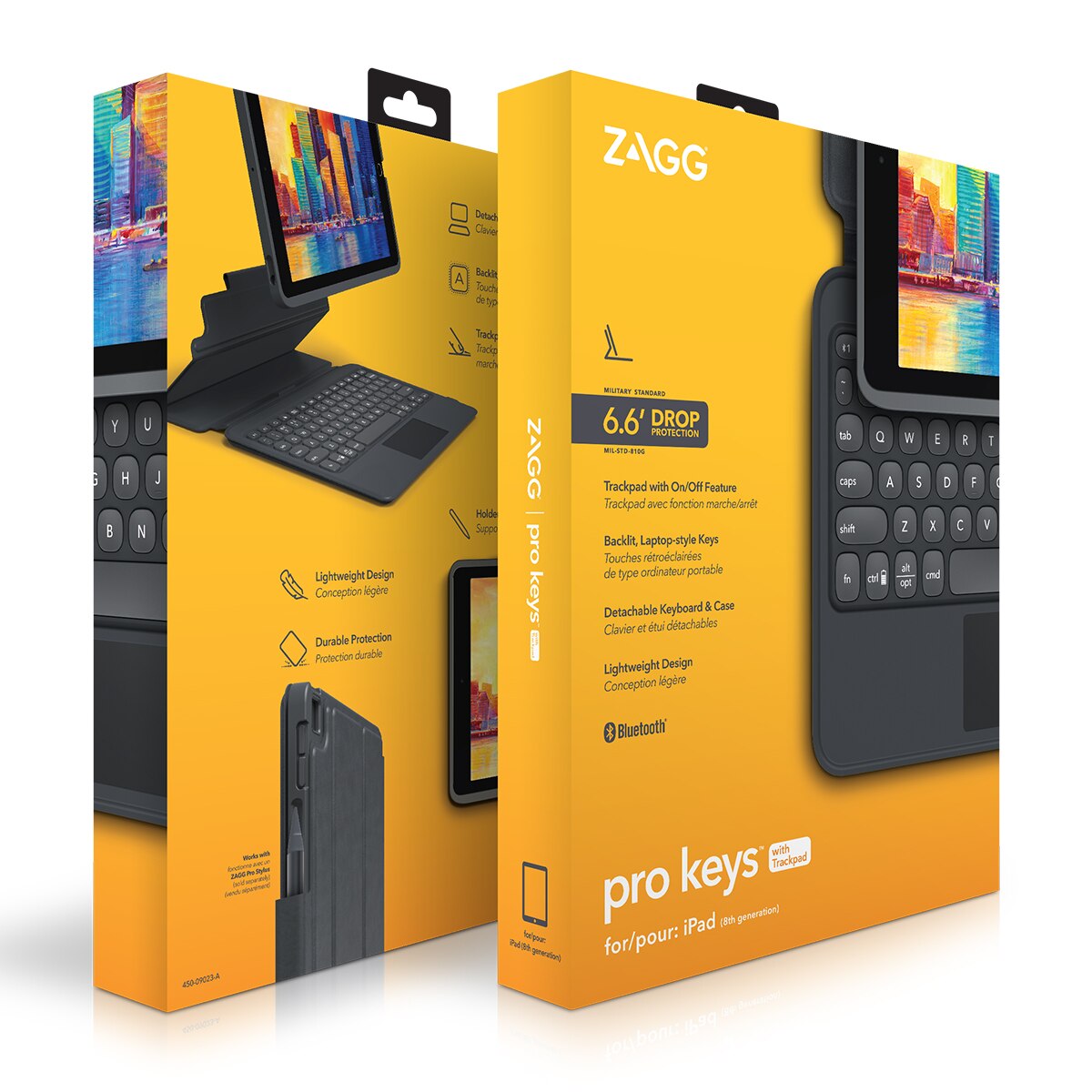 Funda con teclado ZAGG Pro Keys con Trackpad para iPad 10,2" Negro / Gris-2