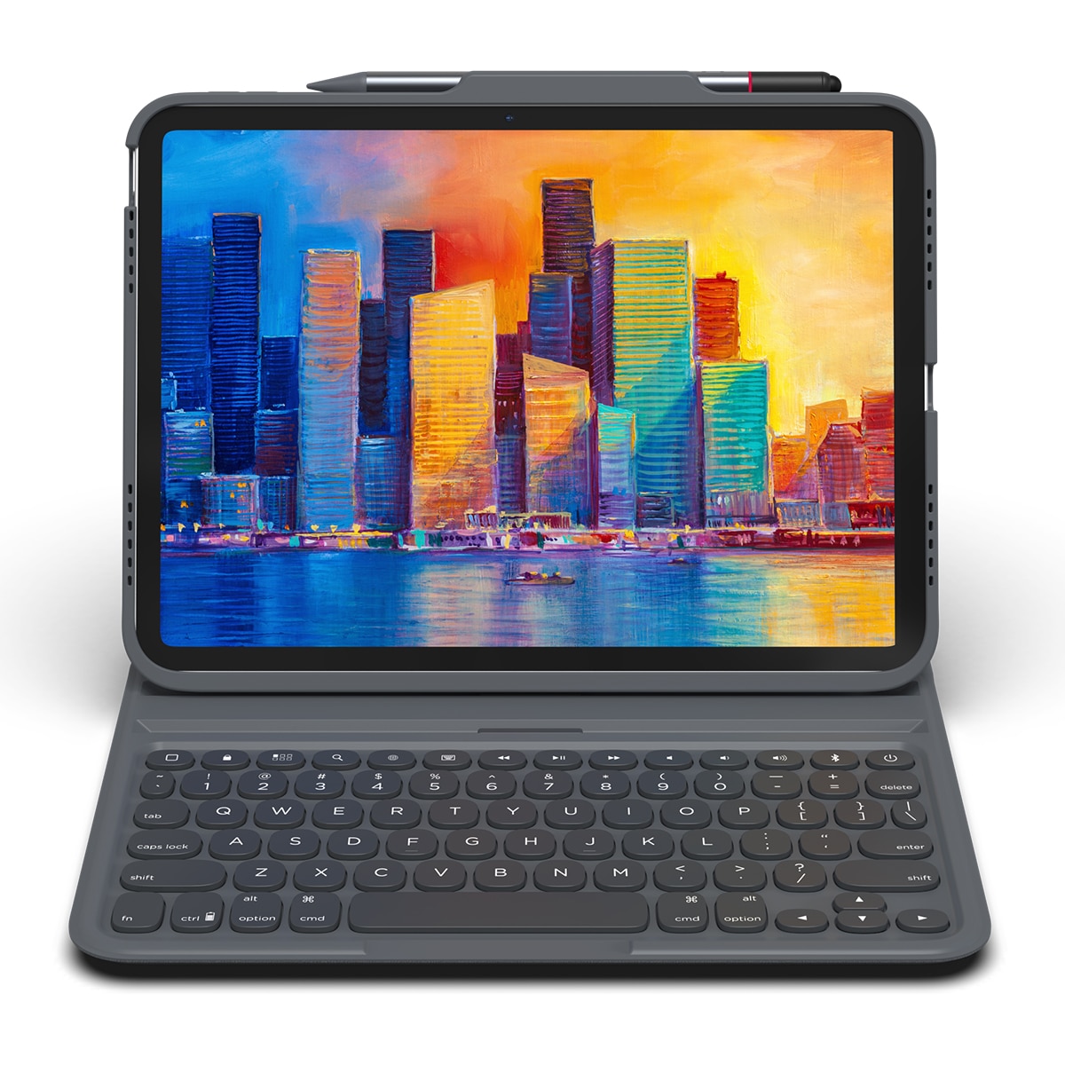 Funda con teclado Zagg Pro Keys para iPad 10,9 (10ª Gen.) Gris oscuro-1