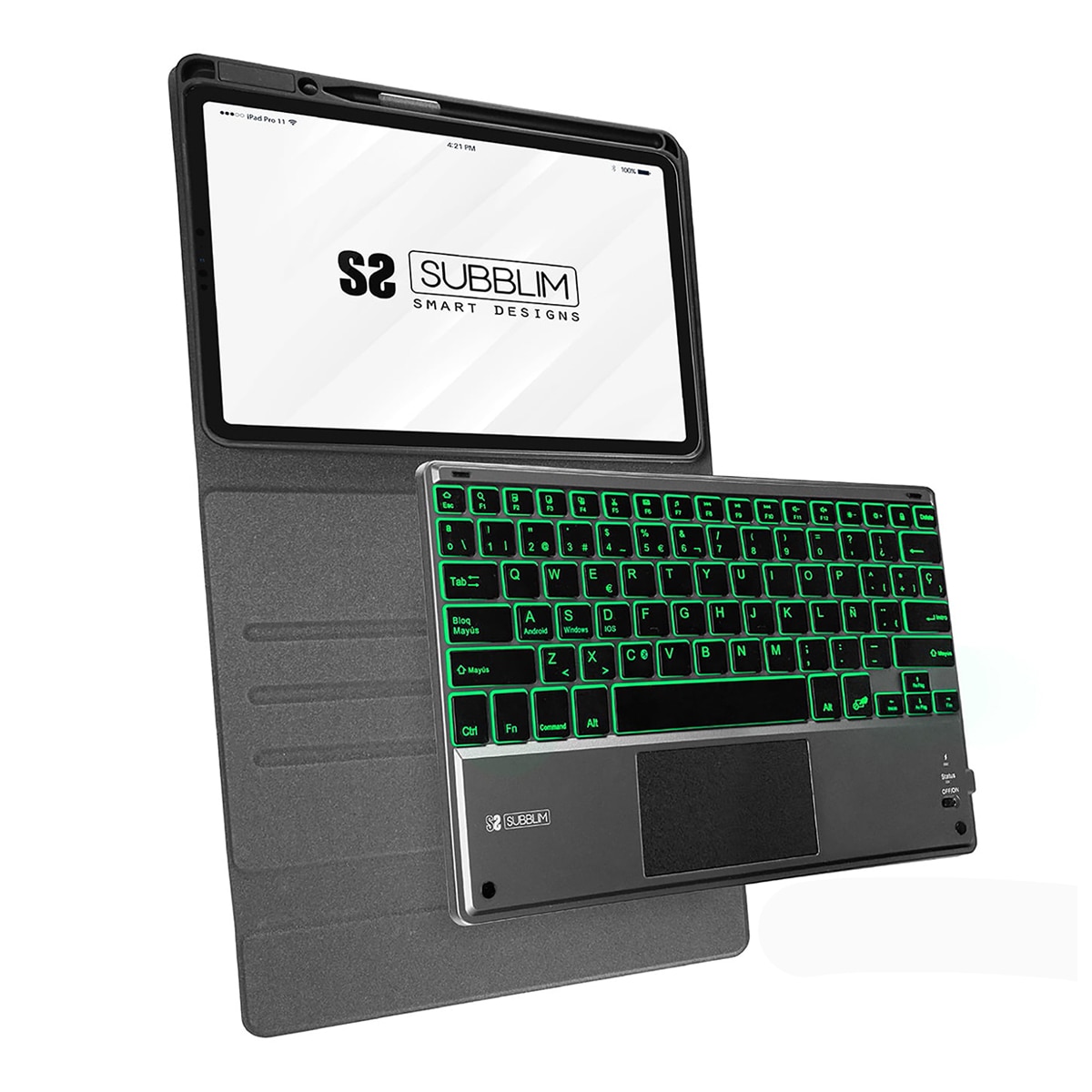 Imagen 0 de Teclado Bluetooth con funda Subblim Keytab Pro para iPad 11" / 10,9"