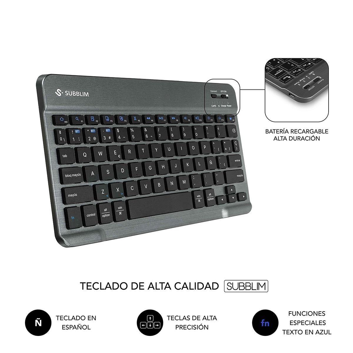 Funda con teclado Subblim KeyTab Pro BT para Lenovo Tab 10,1? (2025) Negro-4