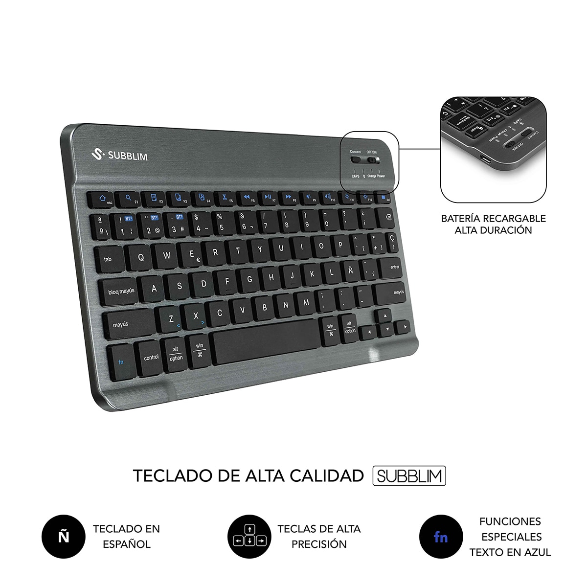 Funda con teclado Subblim KeyTab Pro BT para Lenovo Tab Plus 11,5? (2025) Negro-4