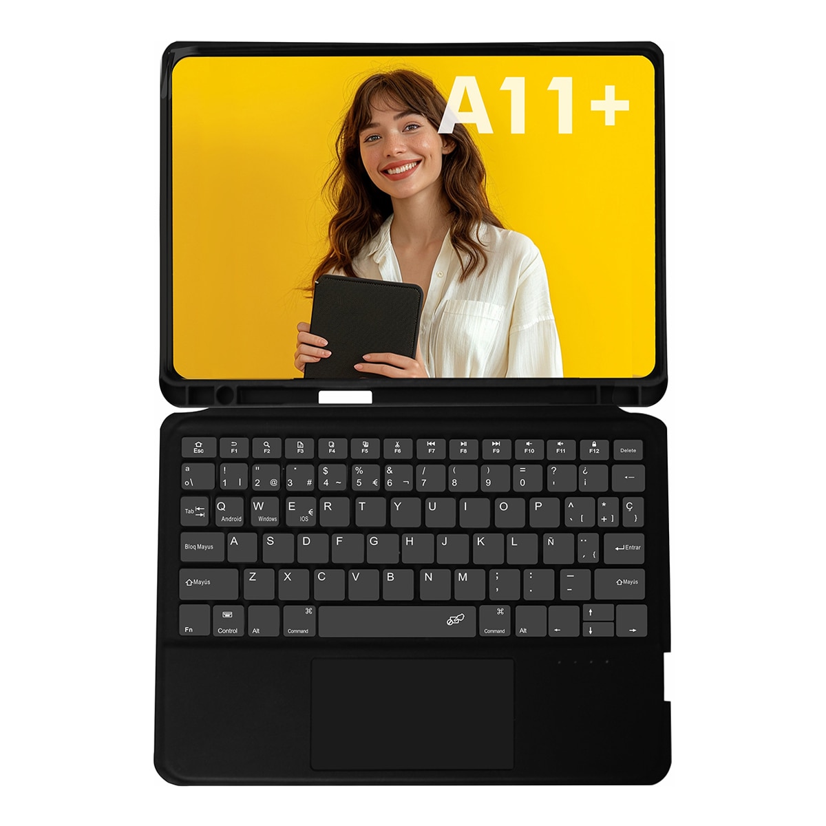 Funda teclado SilverHT Magnet Touch para Samsung Galaxy Tab A11+ - Negro Negro-4