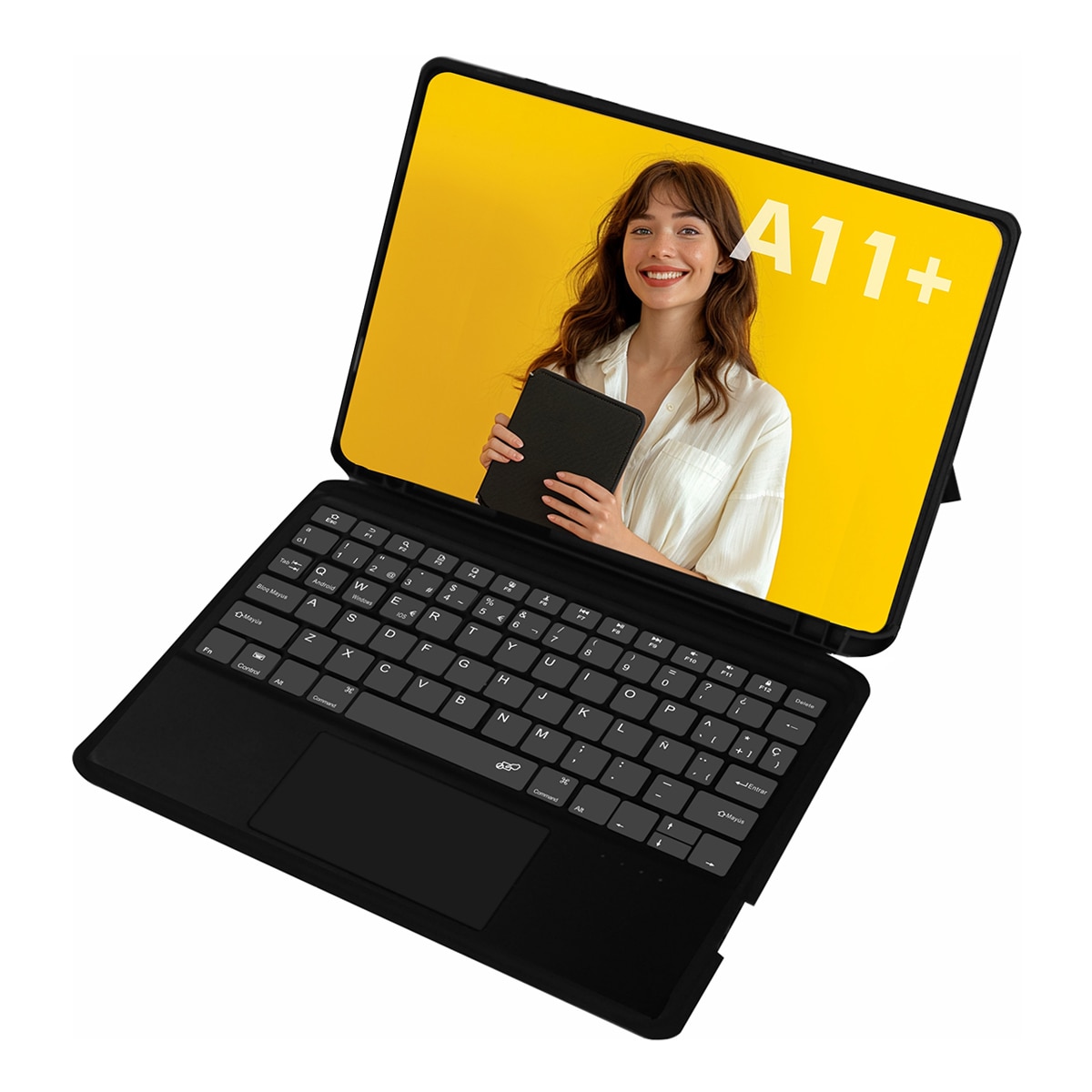 Funda teclado SilverHT Magnet Touch para Samsung Galaxy Tab A11+ - Negro Negro-5