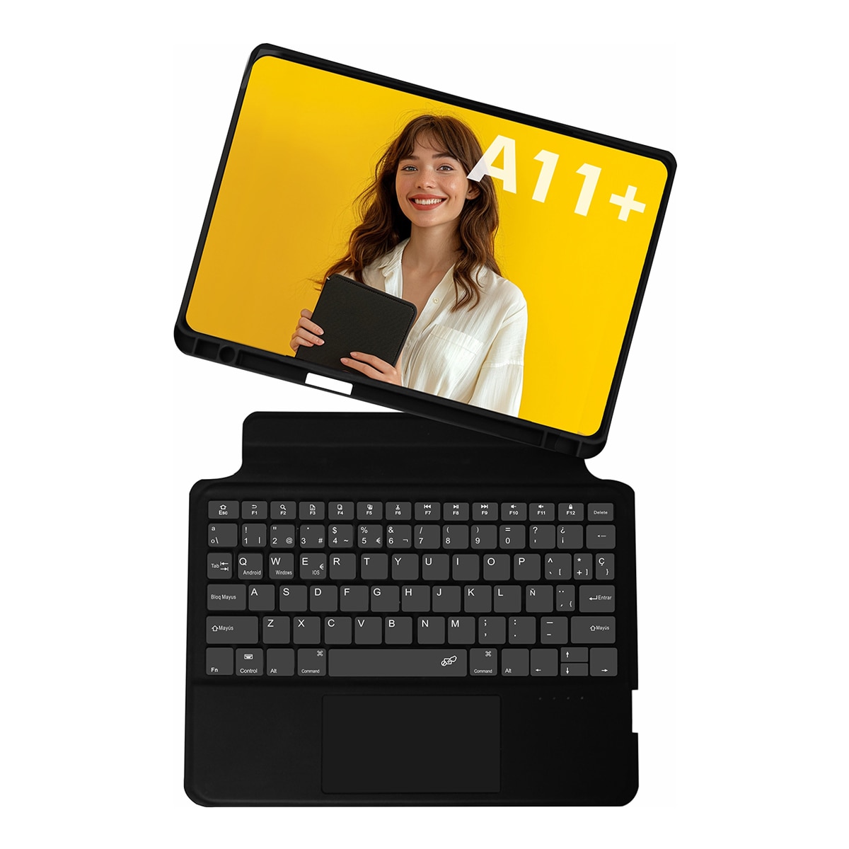 Funda teclado SilverHT Magnet Touch para Samsung Galaxy Tab A11+ - Negro Negro-6