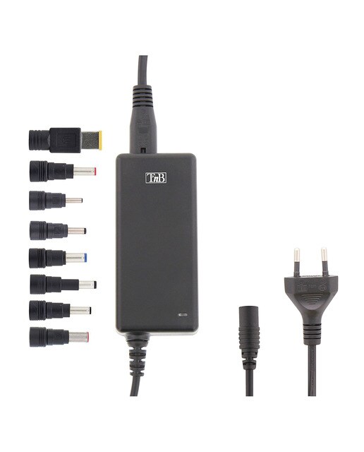 Cargador universal T'nB CHNB19V45 para portátiles hasta 35,5 cm (14") Negro-1