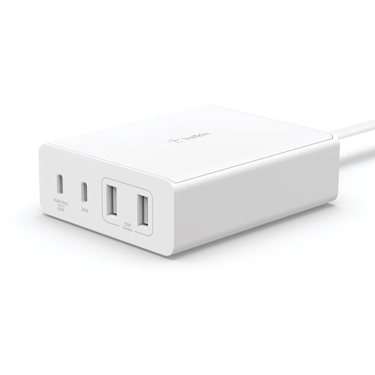 Cargador Belkin GaN de 108 W con 4 puertos Blanco-2