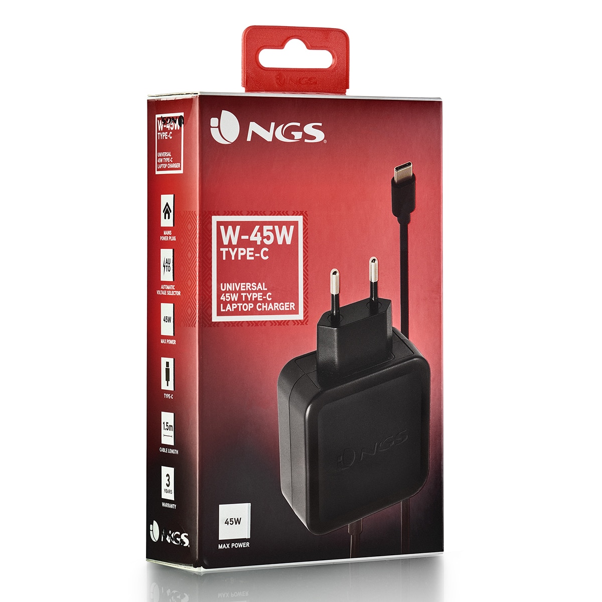 Cargador universal NGS W-45W Tipo C 45W Negro-8