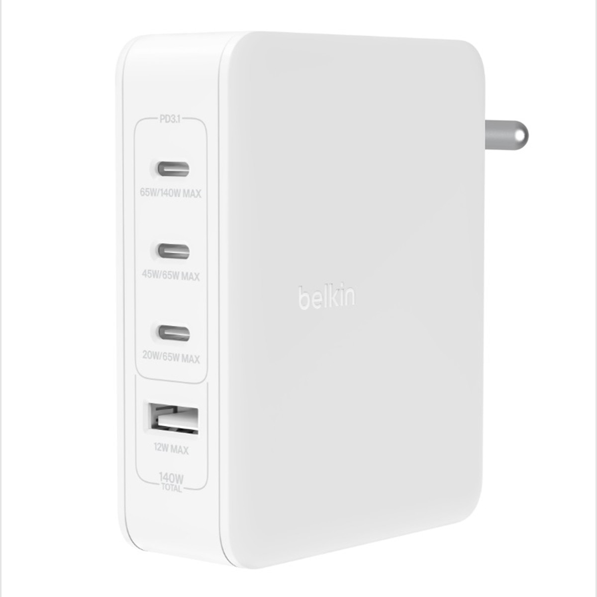 Imagem 0 de Carregador GaN Belkin BoostCharge Pro com 4 Portas de 140W