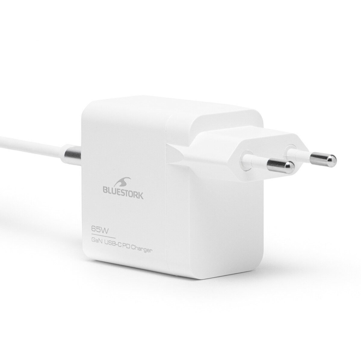 Cargador Bluestork GaN USB-C 65W Blanco-4