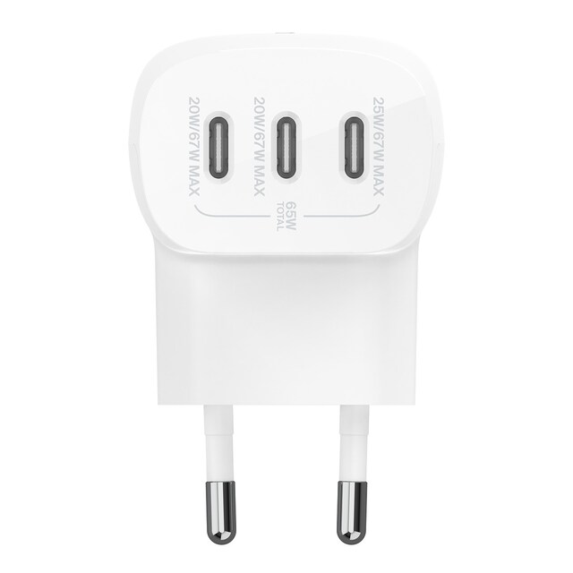 Cargador de pared Belkin BoostCharge 3 USB-C con PPS de 67 W