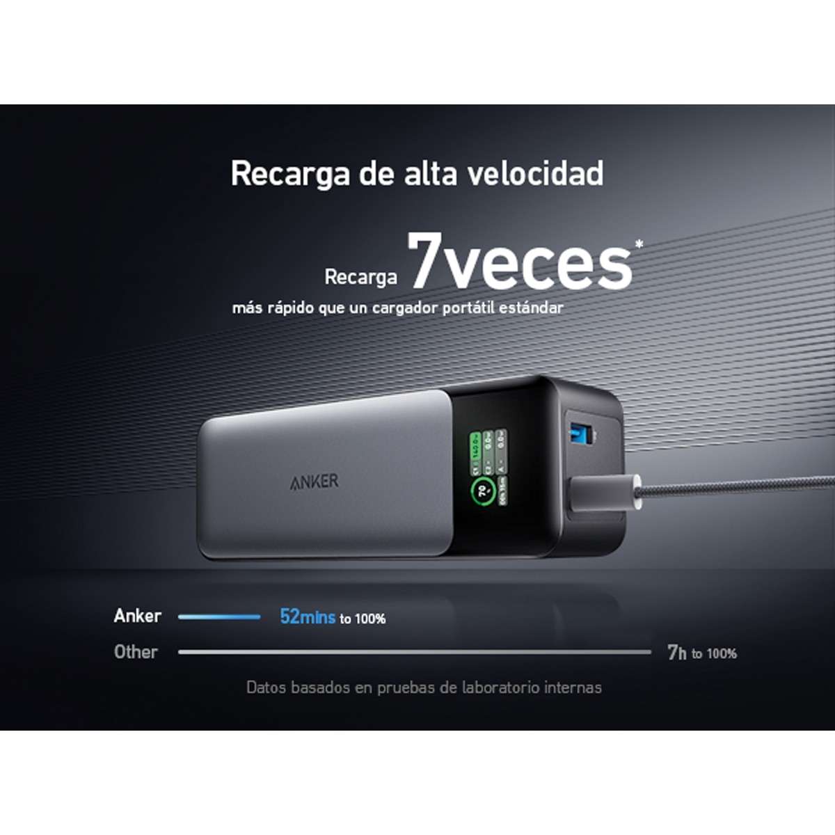 Batería externa Anker 737 Power Bank (PowerCore 24K) 24000 mAh Plata-5