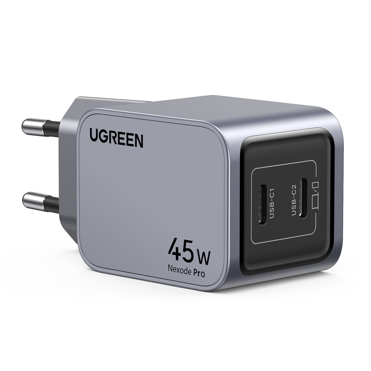 Imagen 0 de Cargador USB-C UGREEN Nexode Pro 45W GaN, 2 puertos USB C GaN con carga rápida