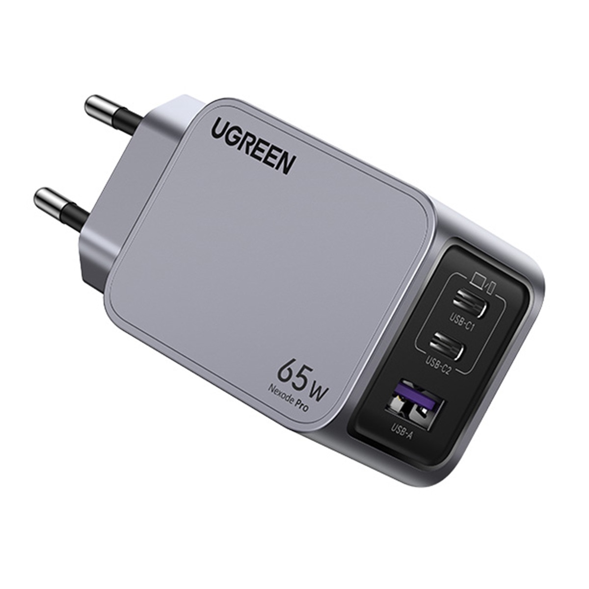 Imagen 0 de Cargador USB-C UGREEN Nexode Pro 65W GaN, 3 puertos con carga rápida
