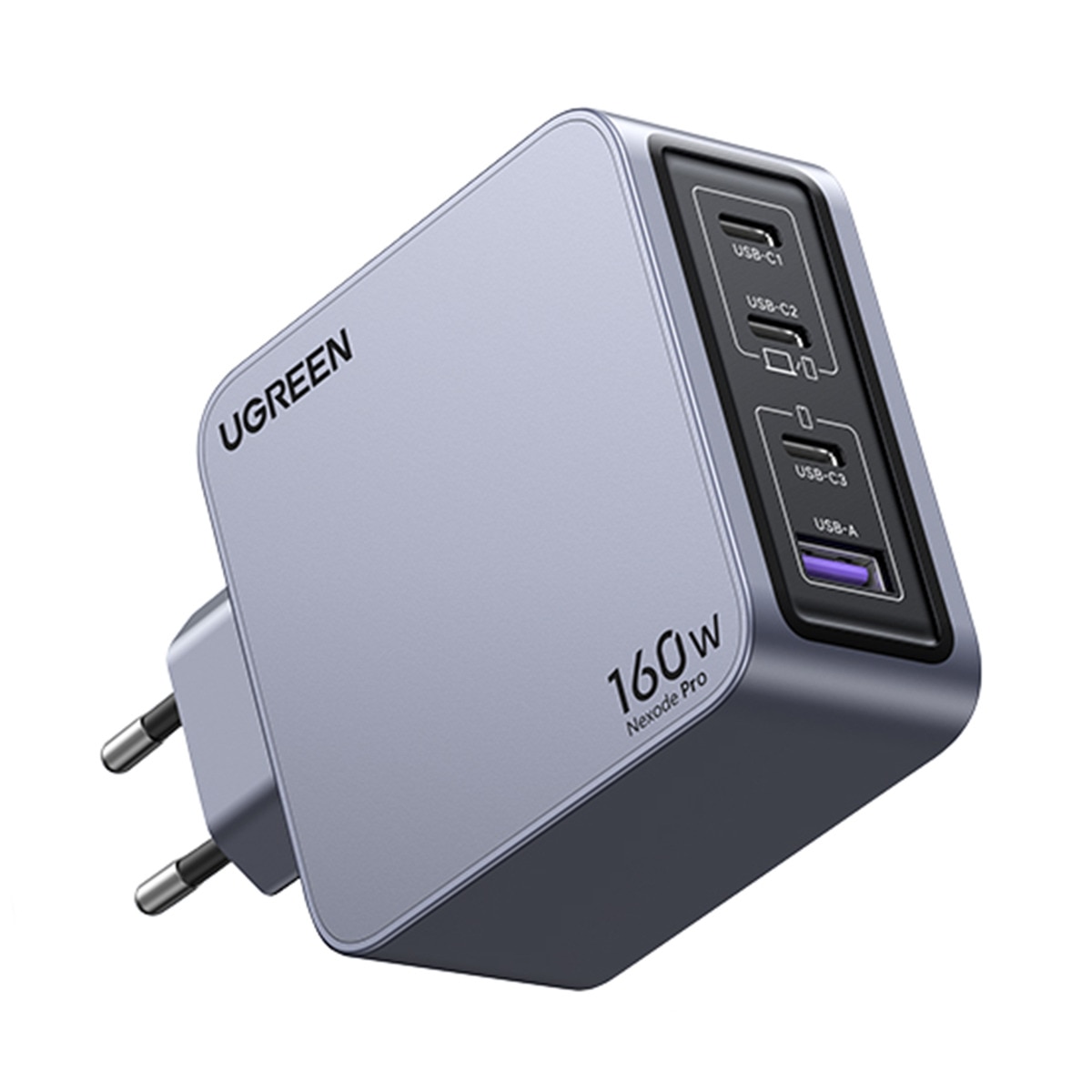 Cargador USB-C UGREEN Nexode Pro 160W GaN, 4 puertos con carga rápida Gris-1