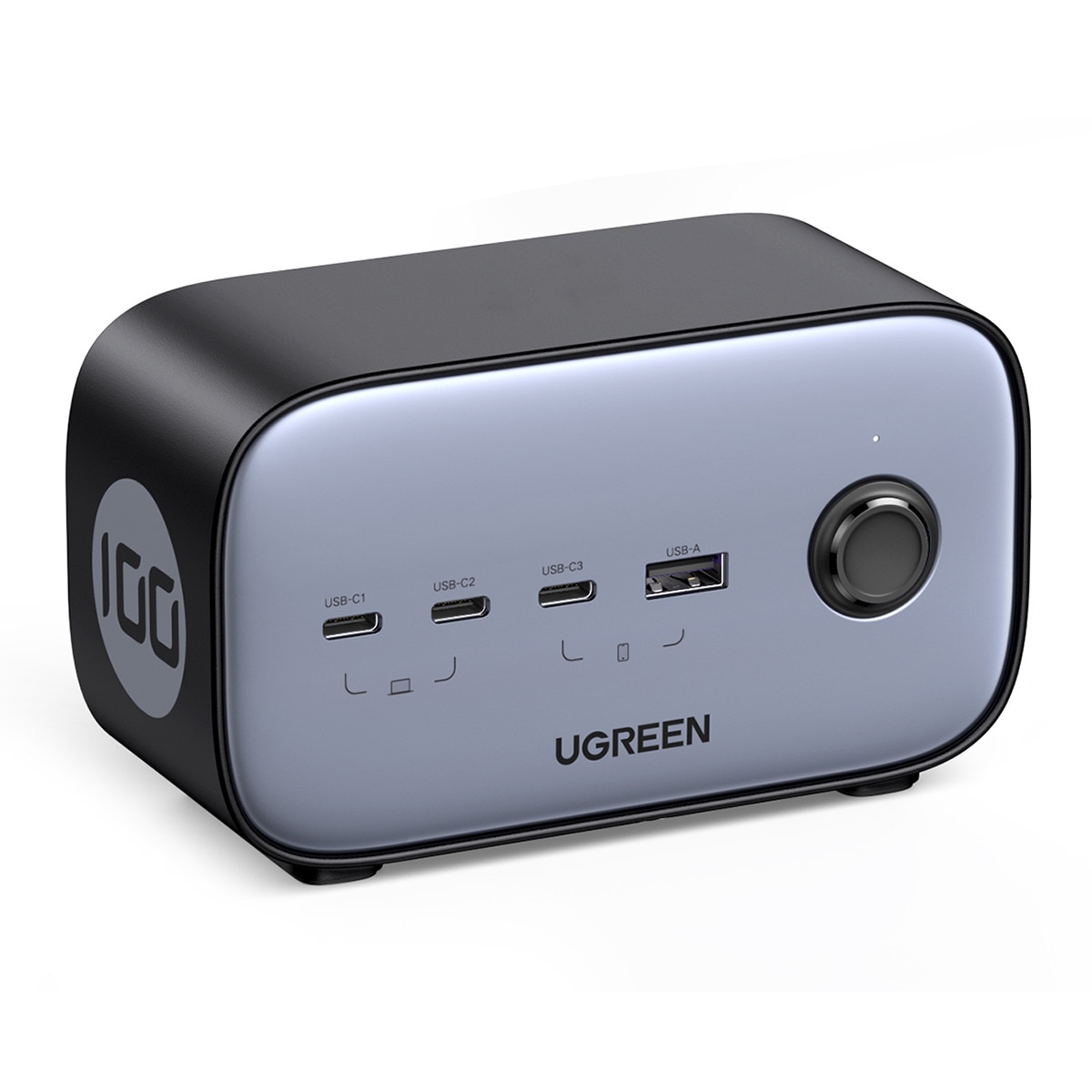 Estación de carga potente UGREEN DigiNest Pro USB-C 100 W hasta tomas CA de 3680 W con carga rápida Negro-1