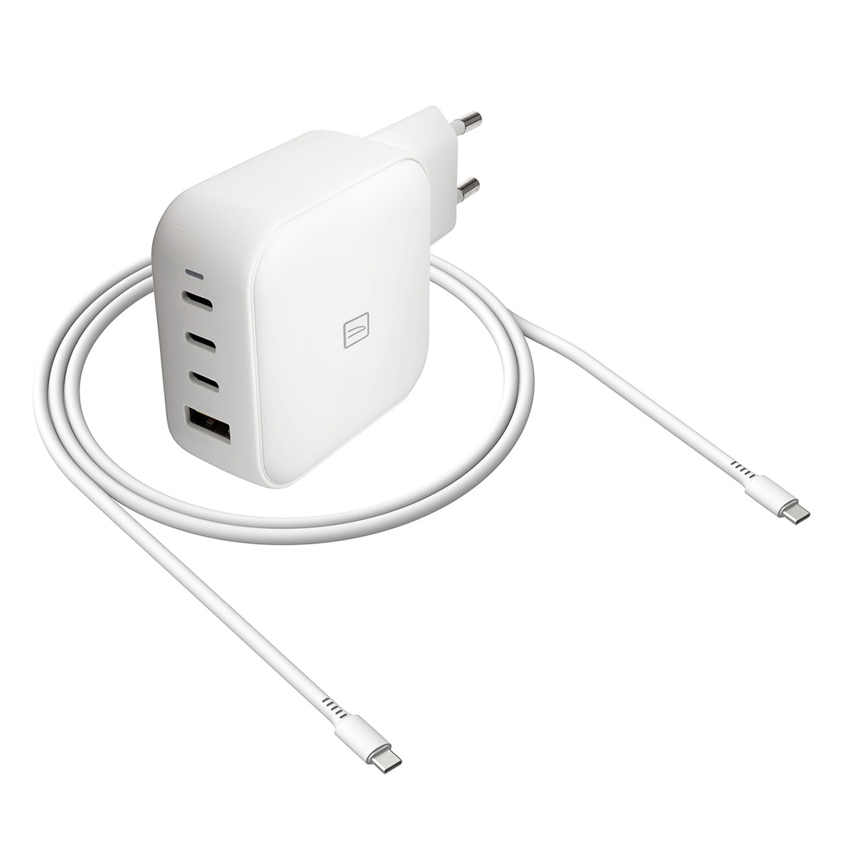 Cargador 100W Tucano con 3 puertos USB-C Power delivery, 1 puerto USB-A Quick charge 3.0 Blanco-7
