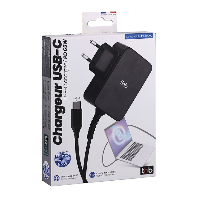 Cargador universal USB tipo C T'nB de 65 W
