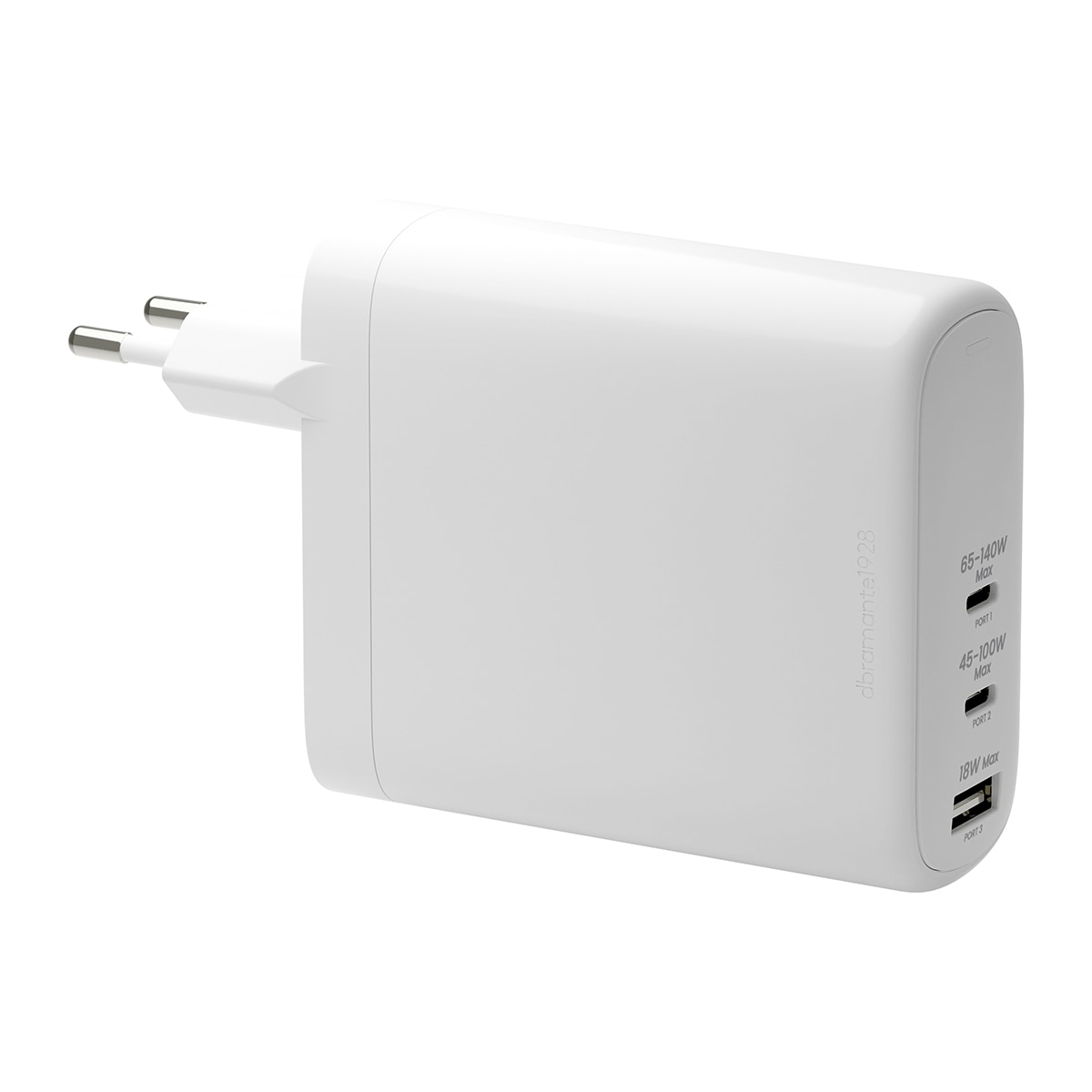 Imagem 0 de Carregador de Parede Dbramante1928, 2 USB-C (140W + 100W) e 1 USB-A (18W)