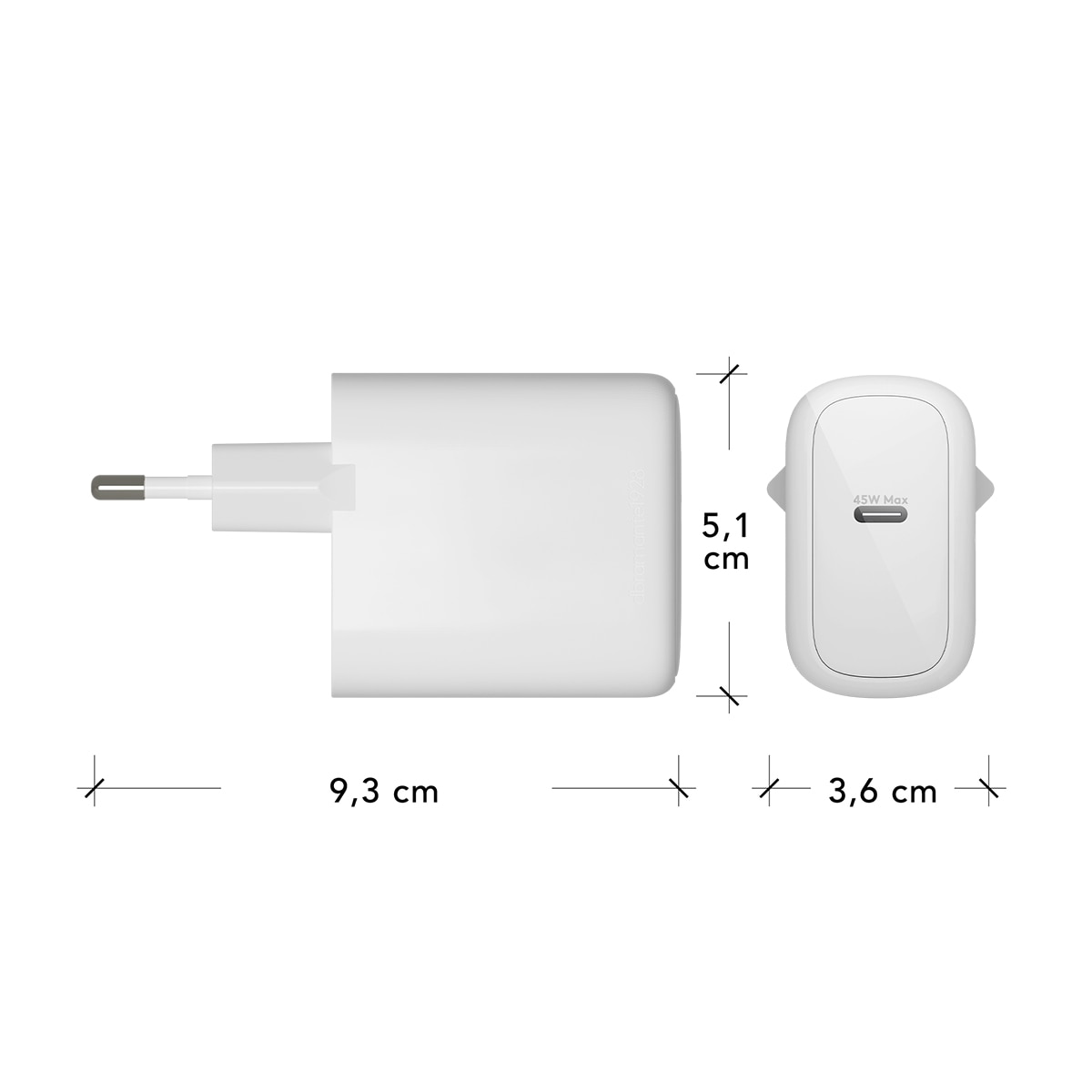 Cargador de pared dbramante1928, USB-C (45W) Blanco-3