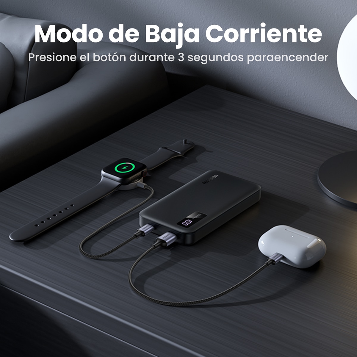 Batería externa Ugreen 20W 10000 mA/h Negro-8