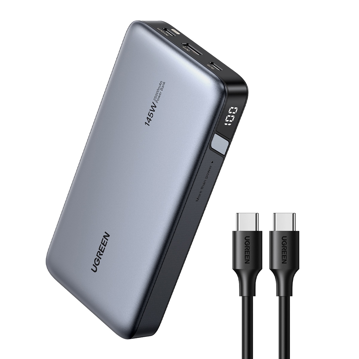 Batería portátil Ugreen Nexode 25000 mA/h 145W Gris oscuro-3