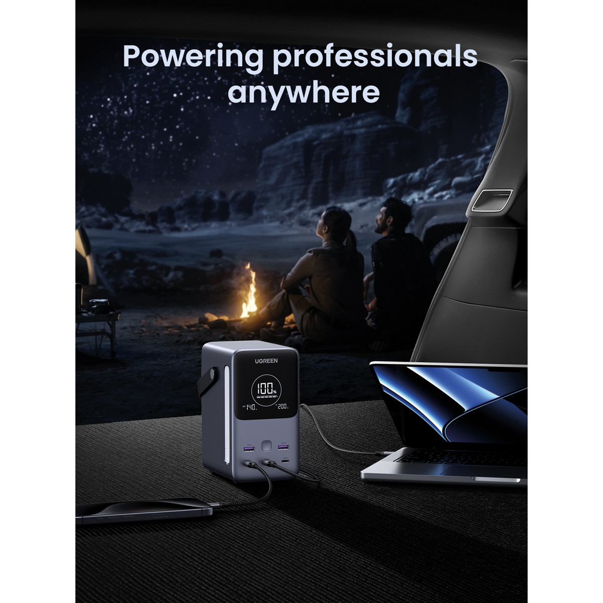 Batería portátil Ugreen 300W 48000 mA/h Gris oscuro-6