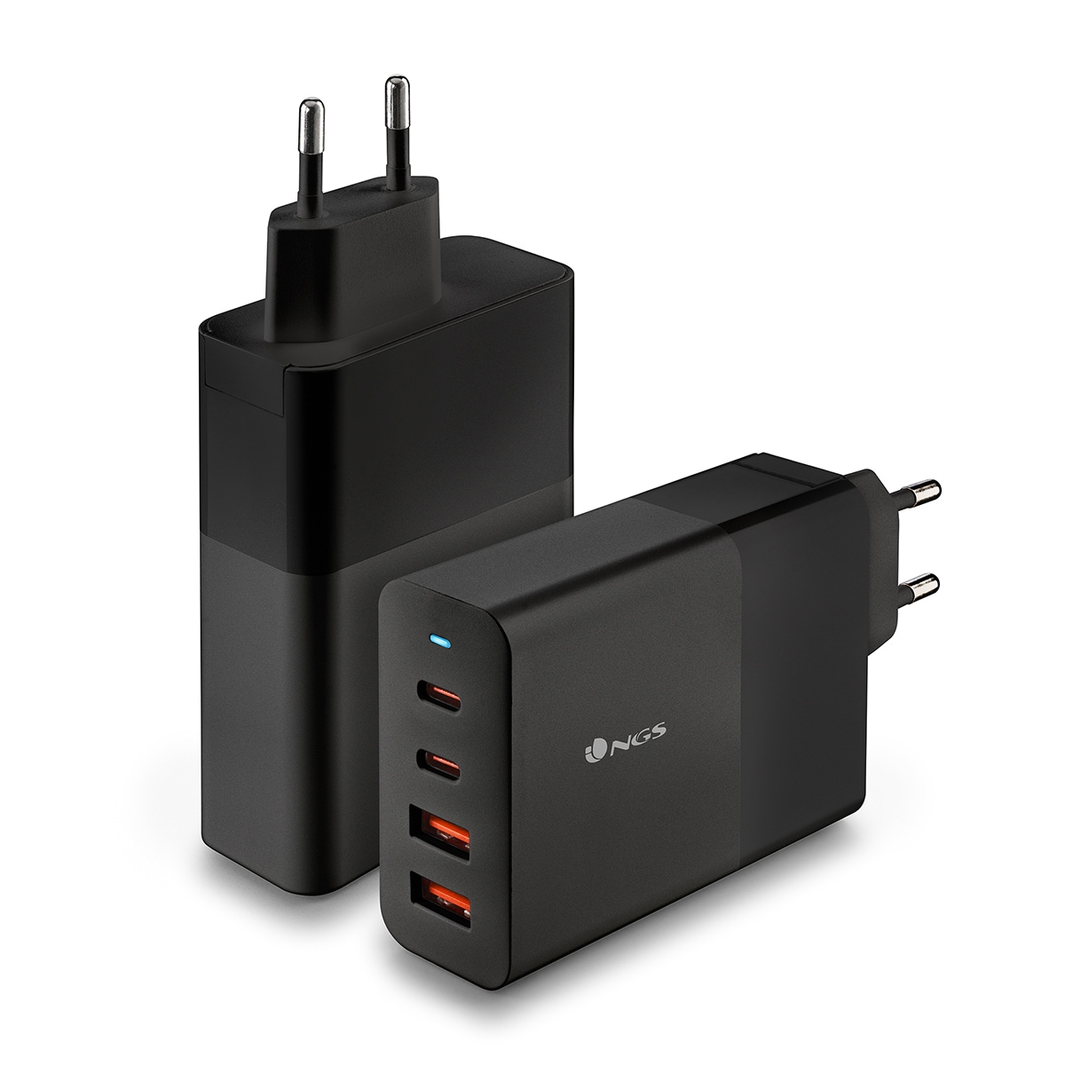 Cargador NGS BUD 100W 2xUSB-C GaN Negro-4