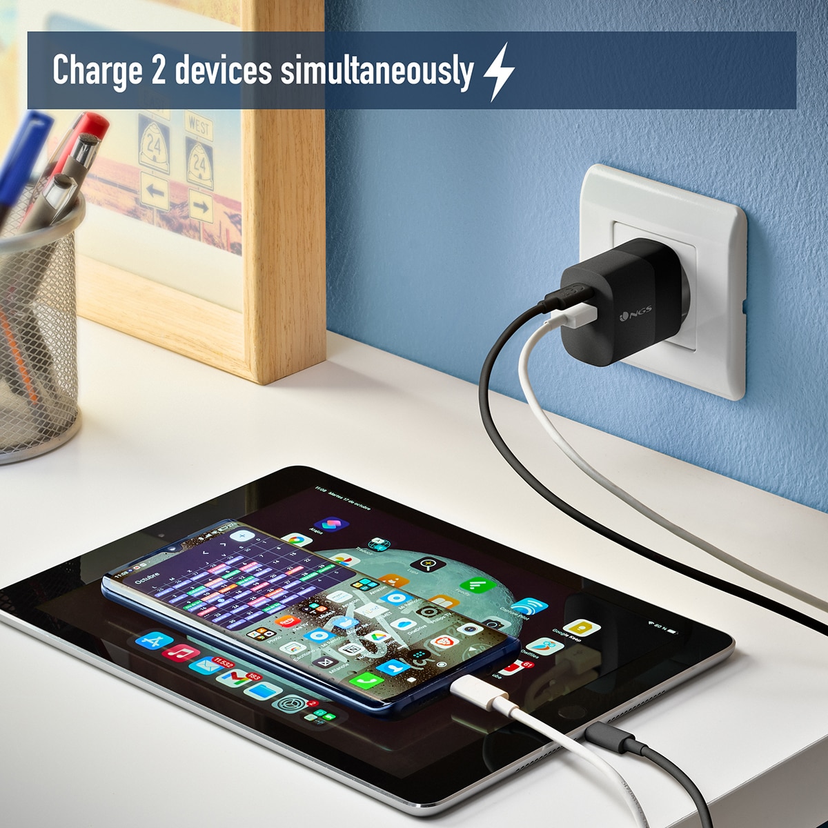 Cargador NGS BUD 45W 1xUSB-C GaN Negro-7