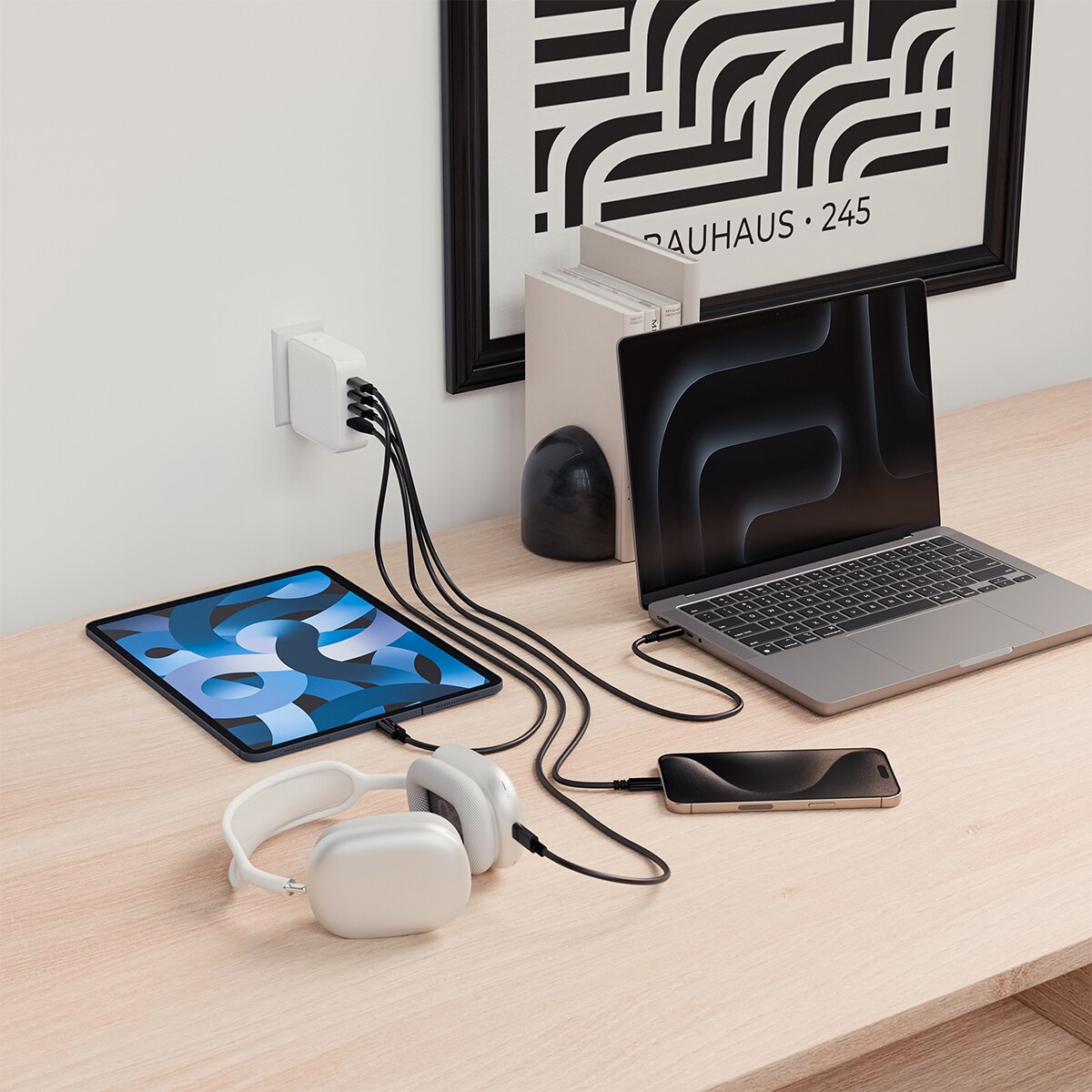 Cargador HyperJuice 100W USB-C GaN Blanco-7