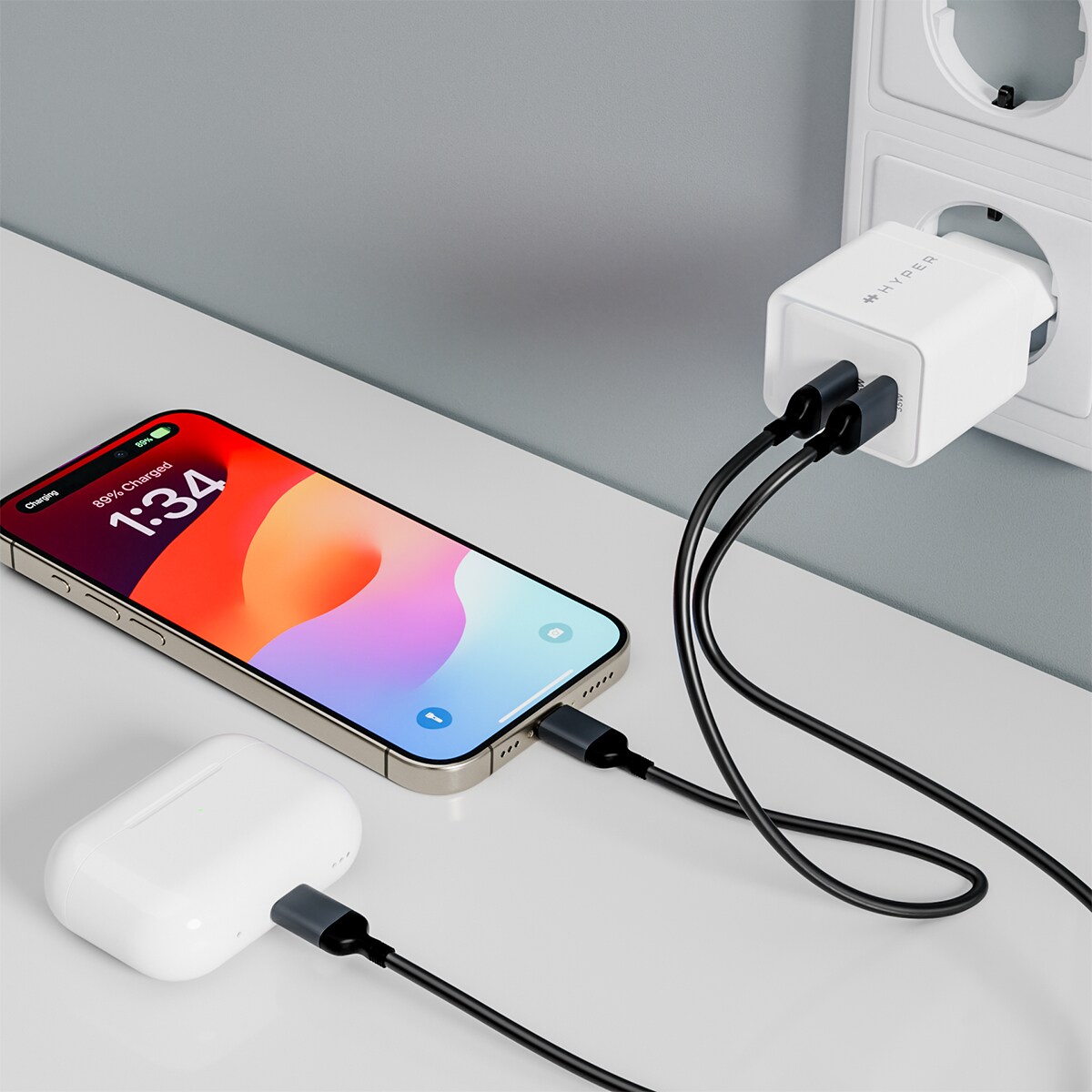 Cargador HyperJuice 35W USB-C GaN Blanco-4