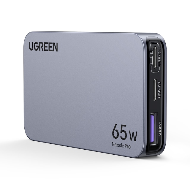Cargador de viaje slim USB-C UGREEN Nexode Pro 65W, GaN, 3 puertos