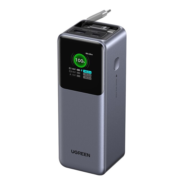 Imagem 0 de Power Bank Ugreen 165W, 20000mAh, com Cabo USB-C Retrátil
