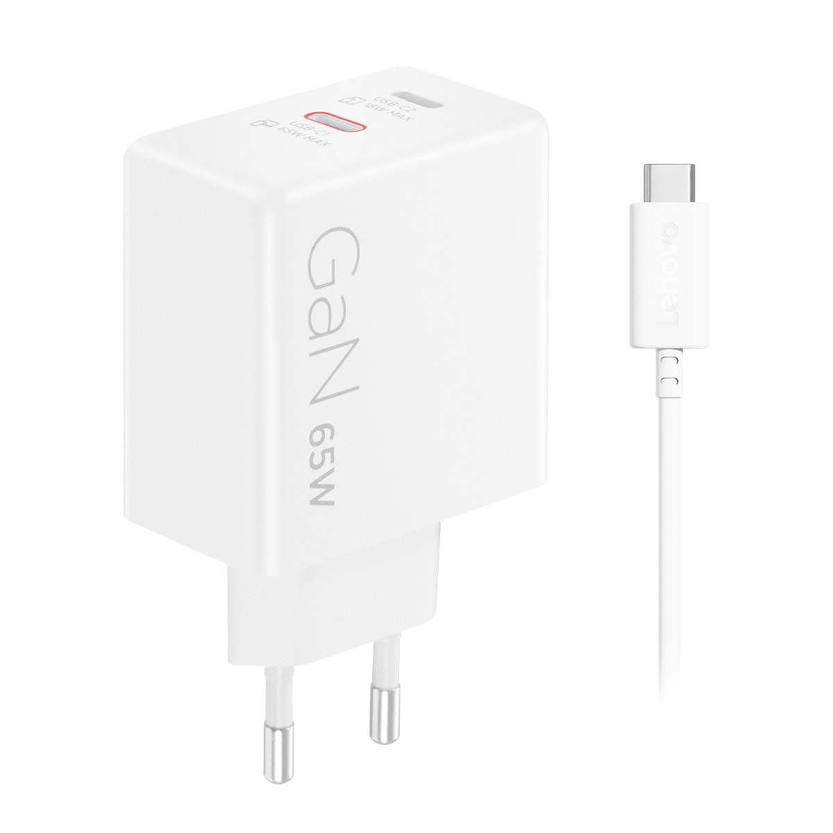 Cargador Lenovo 65W USB-C GaN Blanco Blanco-4