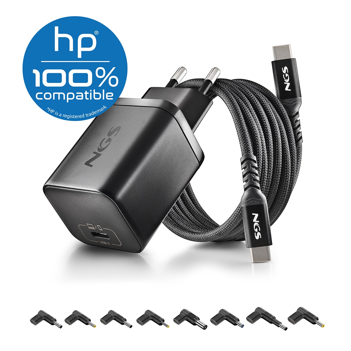 Cargador NGS BUD-L 65W para portátiles Negro-4