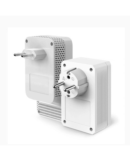 Kit Adaptador Powerline TP-Link AV1000 Gigabit Passthrough ac Wi-Fi - Branco Branco-2