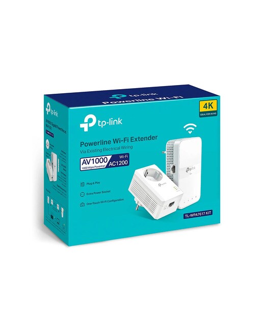 Kit Adaptador Powerline TP-Link AV1000 Gigabit Passthrough ac Wi-Fi - Branco Branco-8