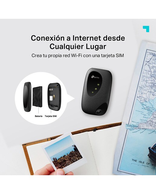 Router Portátil 4G WiFi TP-Link M7010, 300 Mbps, MIMO, LTE, SIM, Batería 8 horas Negro-2