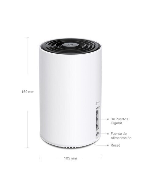 Sistema Wi-Fi Mesh TP-Link Deco XE75, Triple Banda Ethernet Gigabit AXE5400 (2 nodos) - Blanco / Negro Blanco / Negro-3