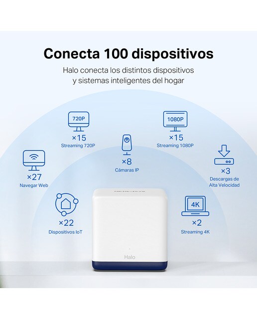 Sistema WiFi Mesh - Mercusys Halo H50G 3 Pack - Blanco Blanco-5