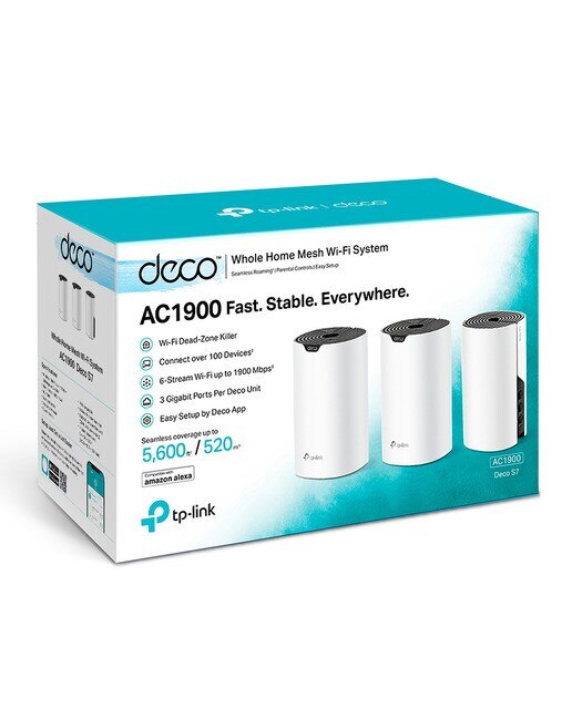 Sistema Wi-Fi Mesh TP-Link Deco S7 AC1900 Dual Band, 3x3 MU-MIMO, Beamforming, Gigabit - 3 Unidades Branco-10