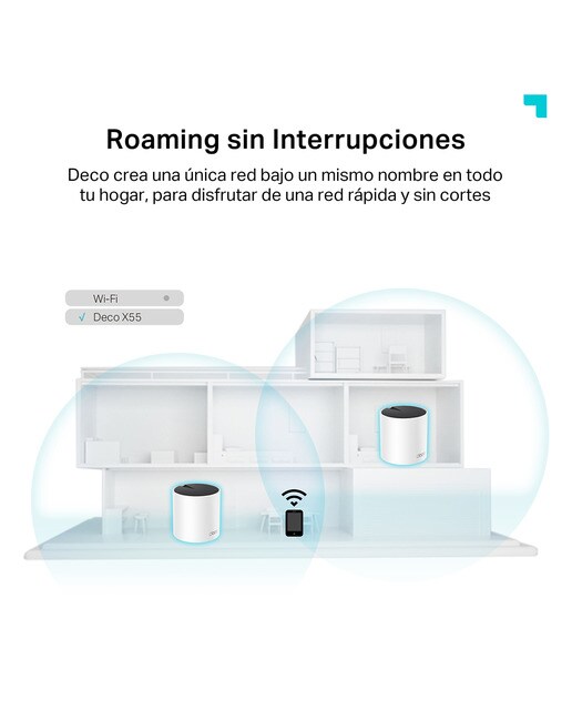 Sistema WiFi 6 AI Mesh TP-Link Deco X55, AX3000, Cobertura até 420m2, Banda 160MHz, MU-MIMO, OFDMA - 2 Unidades Dual Band Branco-8