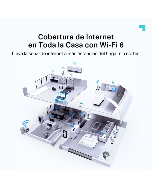 Router Wi-Fi 6 TP-Link Archer AX53, WiFi 6, 3000 Mbps, Doble Banda, 4 Antenas, 4 Puertos Gigabit - Negro Negro-4