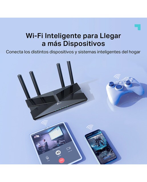 Router Wi-Fi 6 TP-Link Archer AX53, WiFi 6, 3000 Mbps, Doble Banda, 4 Antenas, 4 Puertos Gigabit - Negro Negro-6