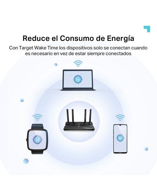 Router Wi-Fi 6 TP-Link Archer AX53, WiFi 6, 3000 Mbps, Doble Banda, 4 Antenas, 4 Puertos Gigabit - Negro Negro-9