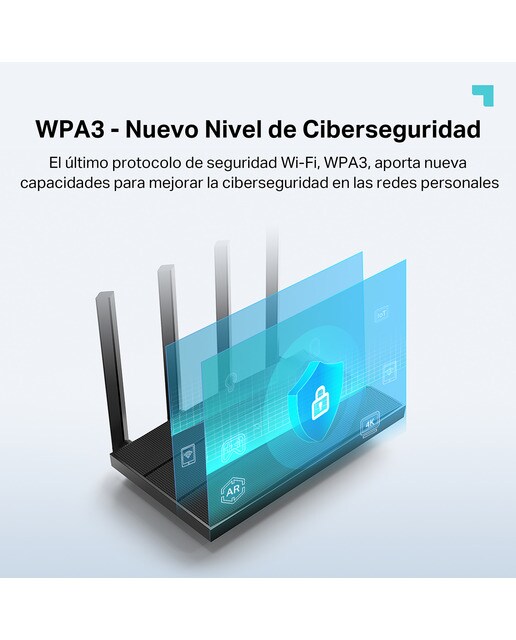 Router Wi-Fi 6 TP-Link Archer AX12, WiFi 6, 1500 Mbps, Doble Banda, 4 Antenas, 4 Puertos Gigabit Negro-8