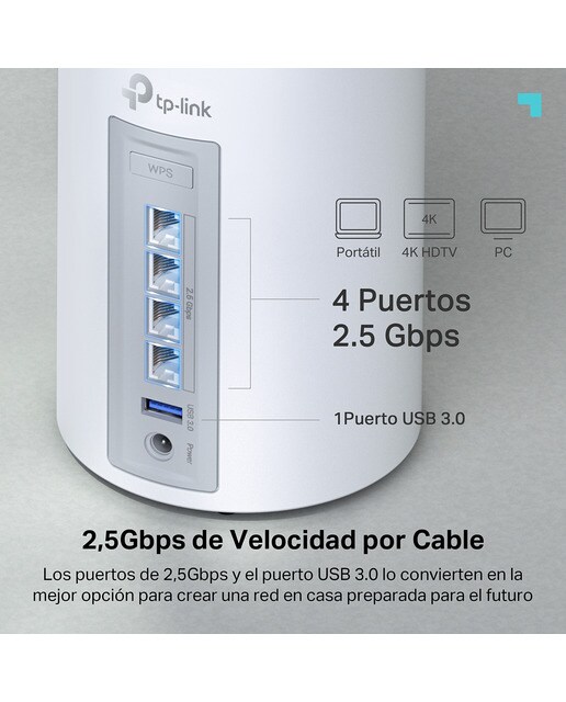 Sistema Wi-Fi 7 Mesh TP-Link Deco BE65, BE11000, IA, Seguridad
