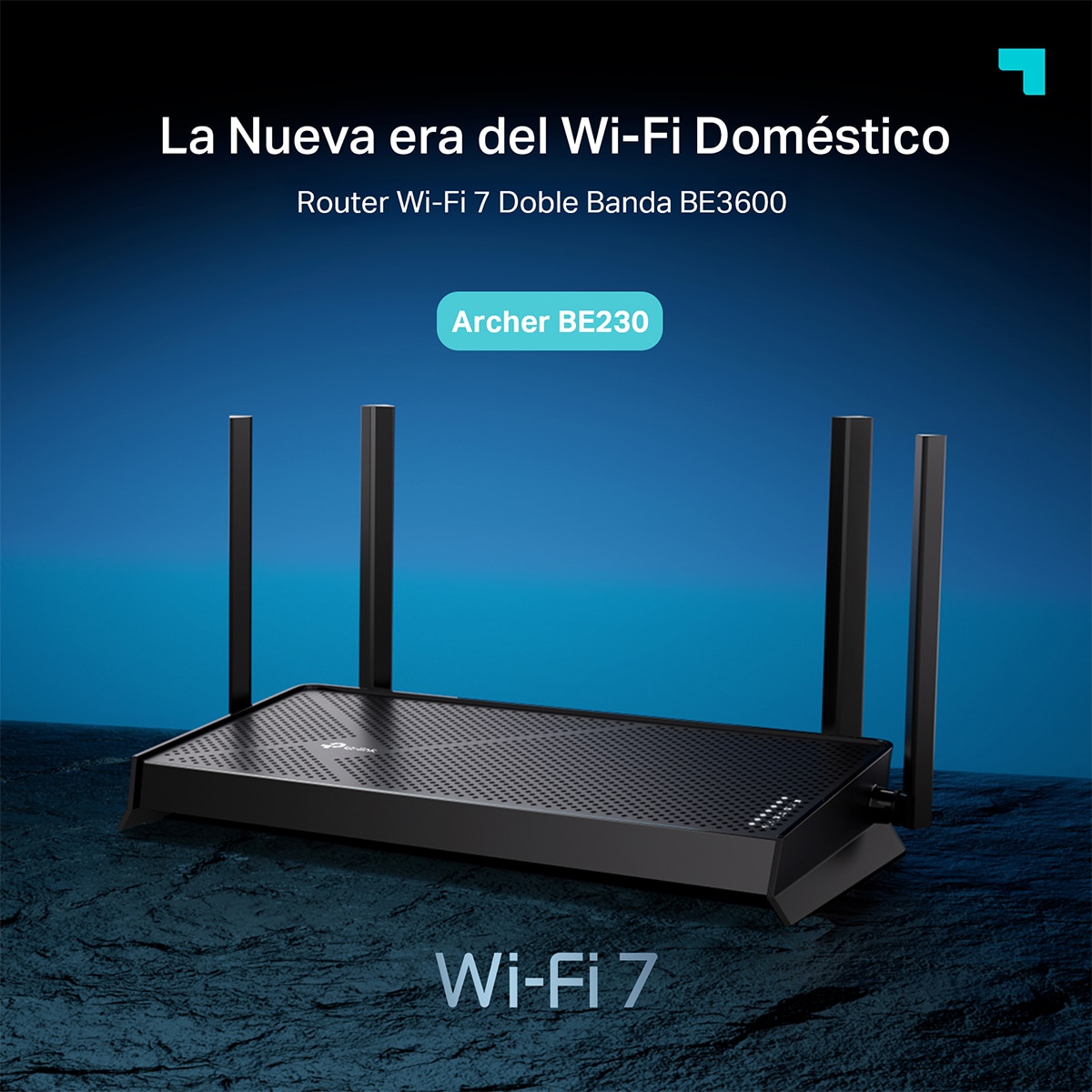 Router Wi-Fi 7 TP-Link Archer BE230, AX53, Wi-Fi 7, Doble Banda BE3600, 4 Antenas, 4 Puertos Gigabit Negro-4