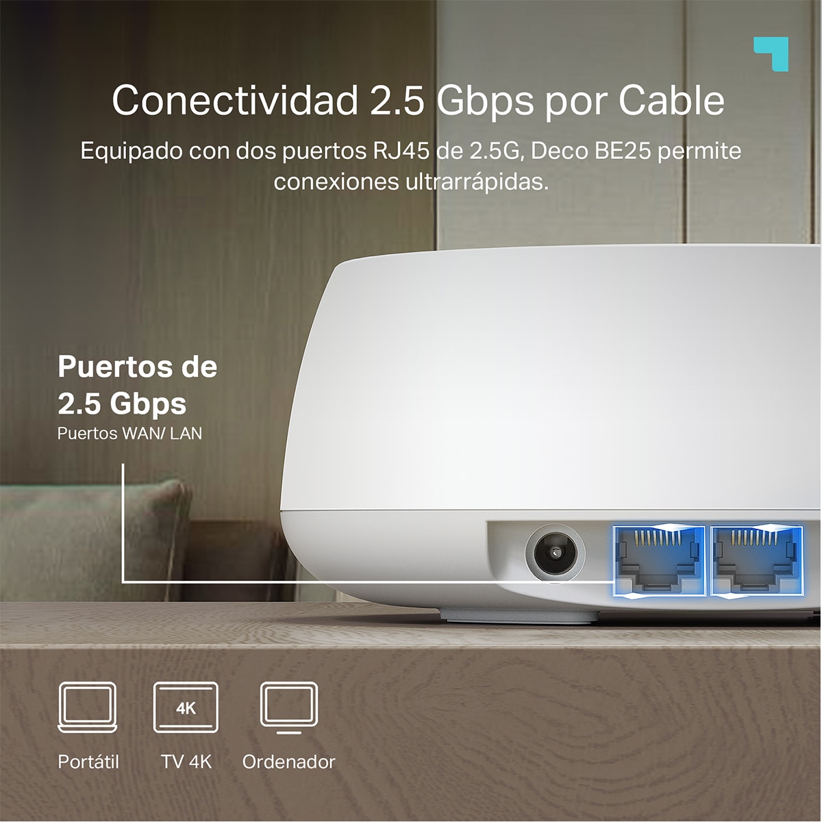 Router Wi-Fi 6 TP-Link Deco BE25, Archer AX12, Wi-Fi 6, Doble Banda AX1500, 4 Antenas, 4 Puertos Gigabit Blanco-5