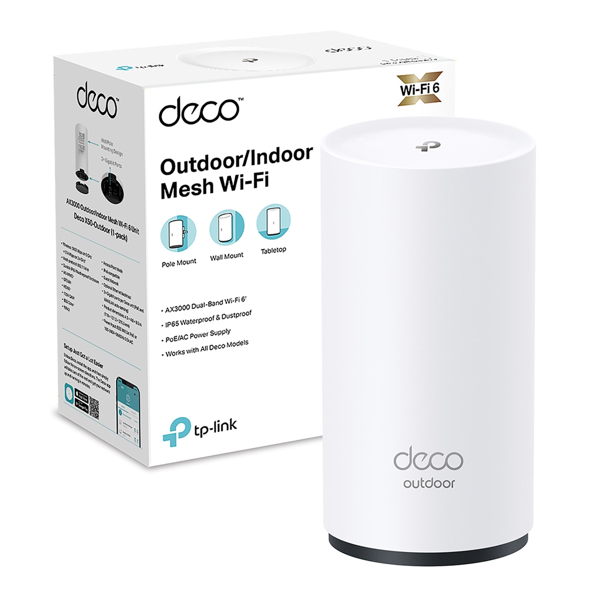 Sistema Wi-Fi Mesh Deco X50-Outdoor (1 Nodo) Wi-Fi 6 AX3000 Blanco-8