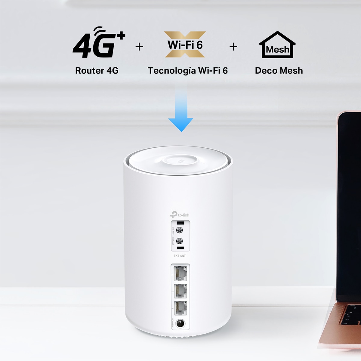 Sistema Wi-Fi 6 Mesh TP-Link Deco X10-4G AX1500 (1 nodo) Blanco-4